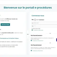 Bienvenue sur le portail e-procédures. Créez votre compte ou connectez-vous via INPI Connect ou FranceConnect pour vos démarches, comme celles d'une maison d'édition compte d'éditeur.