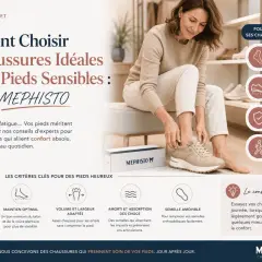 Guide Mephisto : choisir des chaussures idéales pour pieds sensibles. Confort, maintien, qualité. © Mephisto.