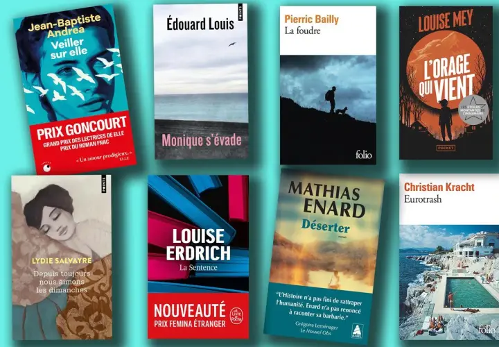 Collection de livres de poche Folio, dont "Veiller sur elle" et "L'orage qui vient".