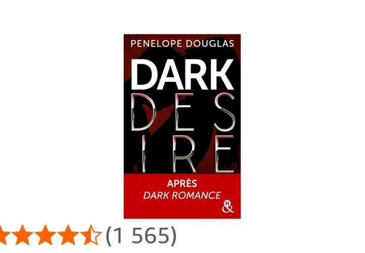 Couverture du livre "Dark Desire" de Penelope Douglas, un livre romance best-seller avec une note de 4,5 étoiles.