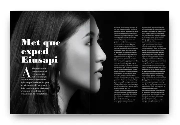 Visuel d'une page de livre avec un portrait féminin en noir et blanc. Le texte, en latin, mentionne un isbn d'un livre.