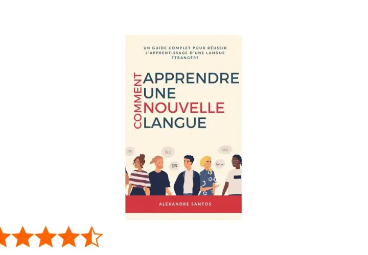 Couverture du premier livre de poche "Comment apprendre une nouvelle langue", avec des personnages divers et des salutations en plusieurs langues.