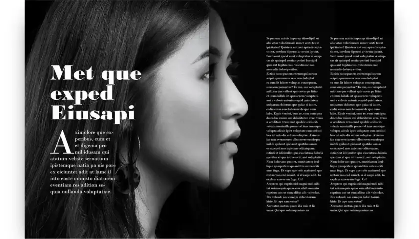 Visuel d'une page de livre avec un portrait féminin en noir et blanc. Le texte, en latin, mentionne un isbn d'un livre.