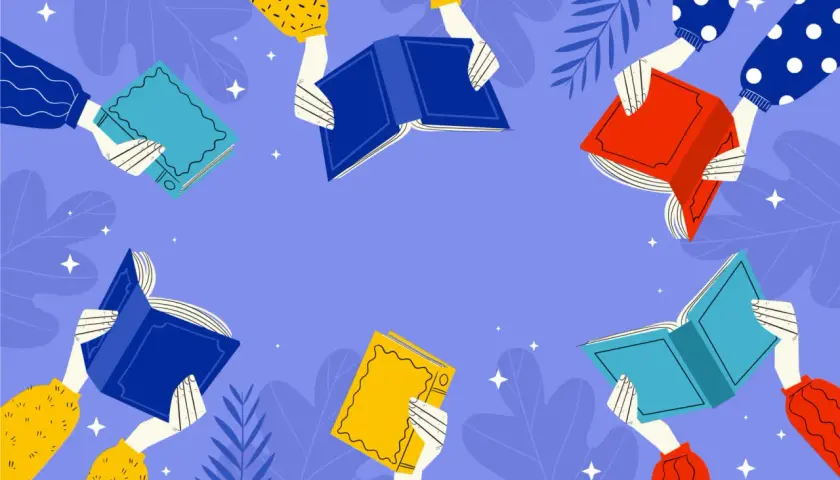 Des mains tiennent des livres colorés, symbolisant la lecture et le partage. Les impliqués éditeur avis sur ces ouvrages.