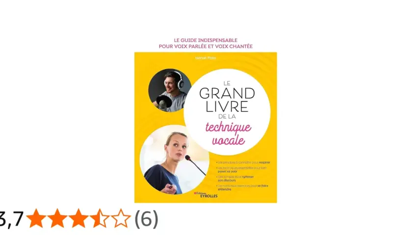 Le livre "Le Grand Livre de la technique vocale" d'Hervé Pata, guide indispensable pour la voix parlée et chantée, avec des conseils pour respirer, poser sa voix et rythmer son discours.