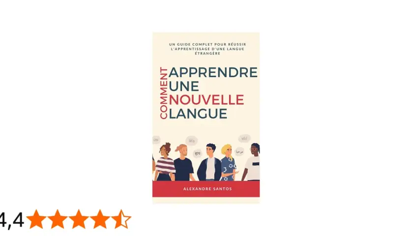 Couverture du premier livre de poche "Comment apprendre une nouvelle langue", avec des personnages divers et des salutations en plusieurs langues.