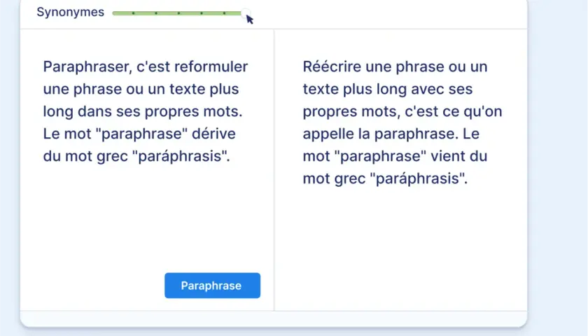 Explication de la paraphrase, une figure de style par répétition du mot, avec son origine grecque.