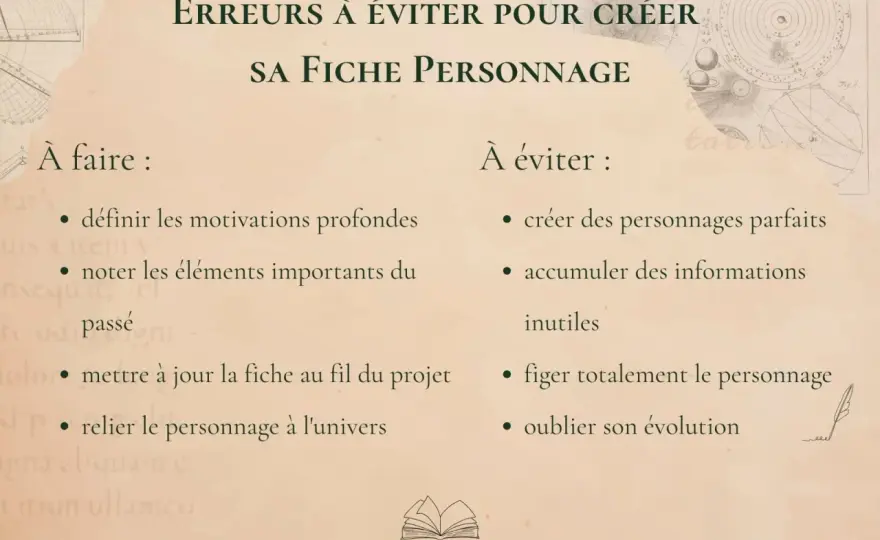 Fiches personnages - Créez des profils qui donnent vie à vos récits