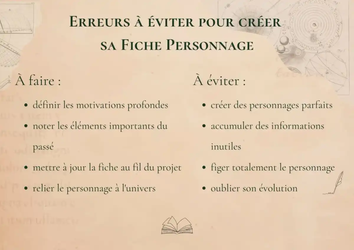 Fiches personnages - Créez des profils qui donnent vie à vos récits