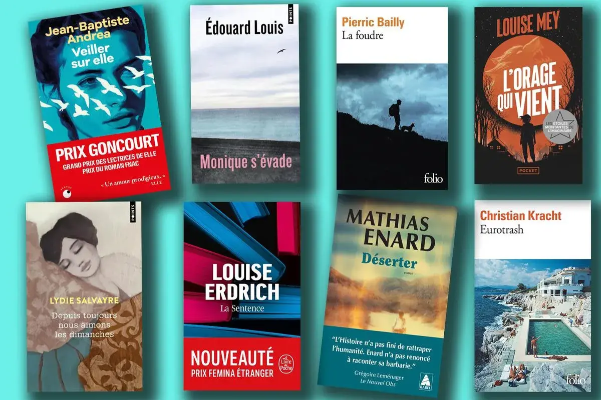 Collection de livres de poche Folio, dont "Veiller sur elle" et "L'orage qui vient".