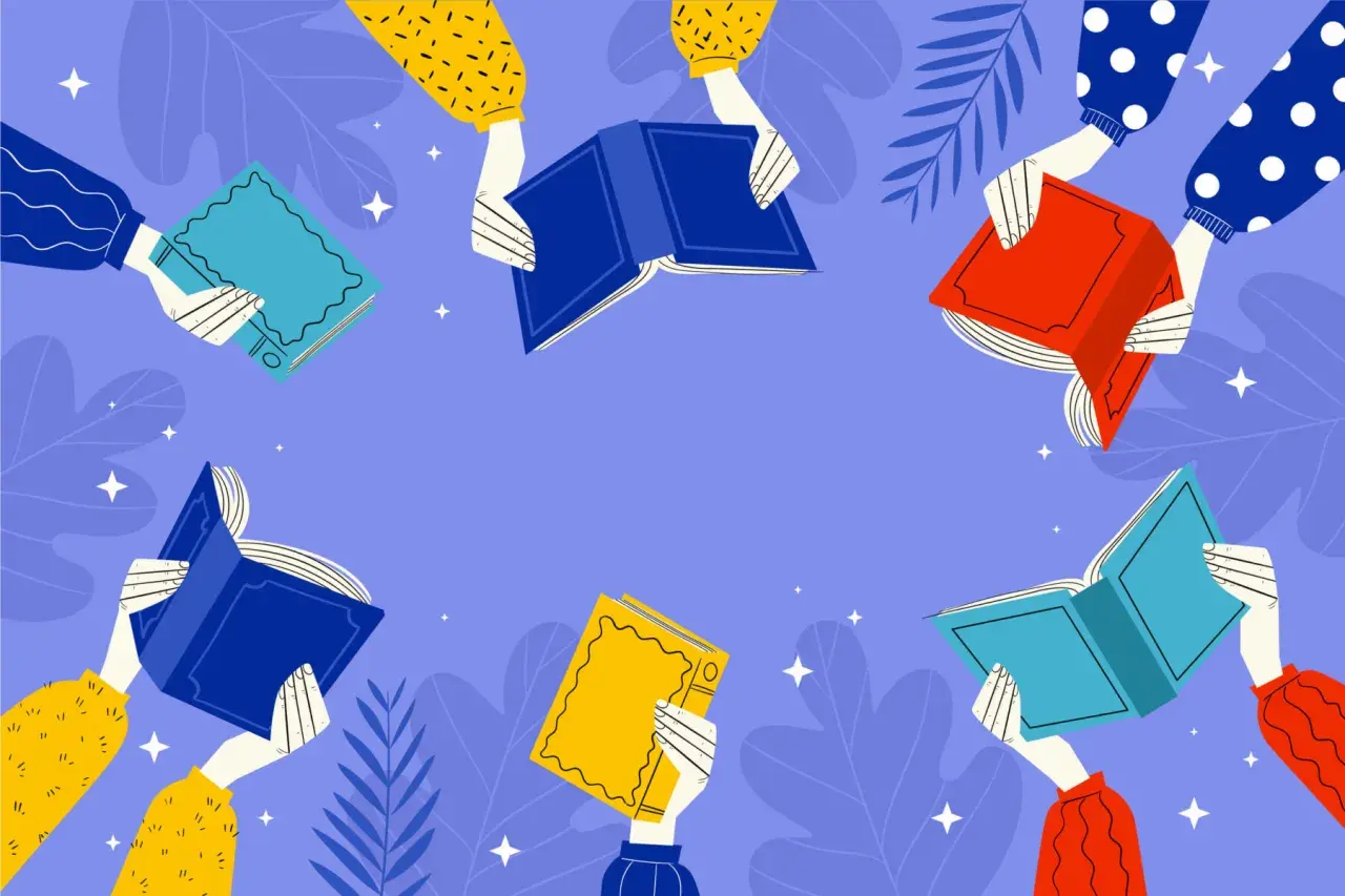 Des mains tiennent des livres colorés, symbolisant la lecture et le partage. Les impliqués éditeur avis sur ces ouvrages.