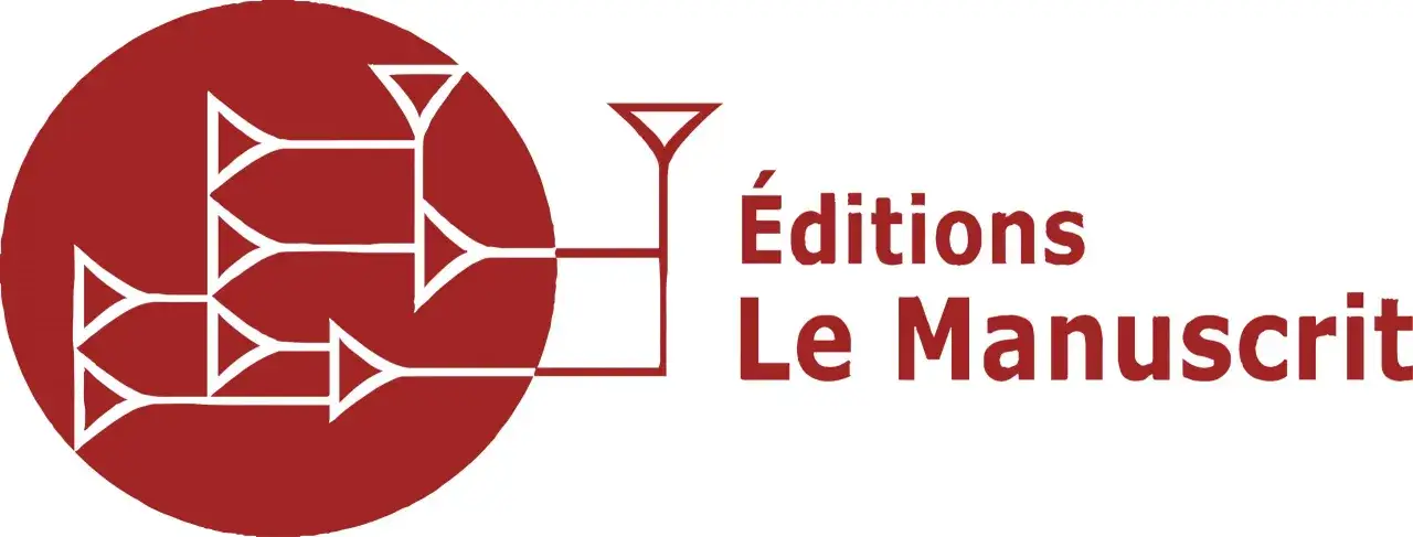 Logo des Éditions Le Manuscrit, avec un symbole rappelant l'écriture cunéiforme.