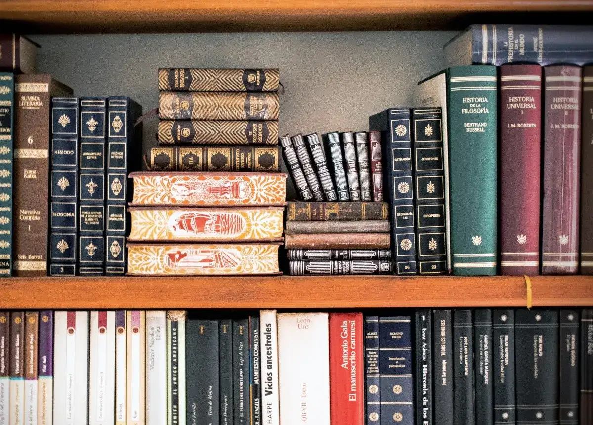 Une &eacute;tag&egrave;re remplie de livres anciens et modernes, une liste de livres &agrave; lire pour tous les go&ucirc;ts.